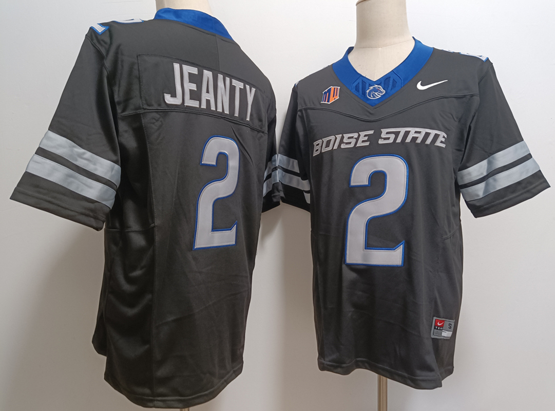 Mens Boise State Broncos #2 Ashton Jeanty Nike 2024 Black College Football Game Jersey
