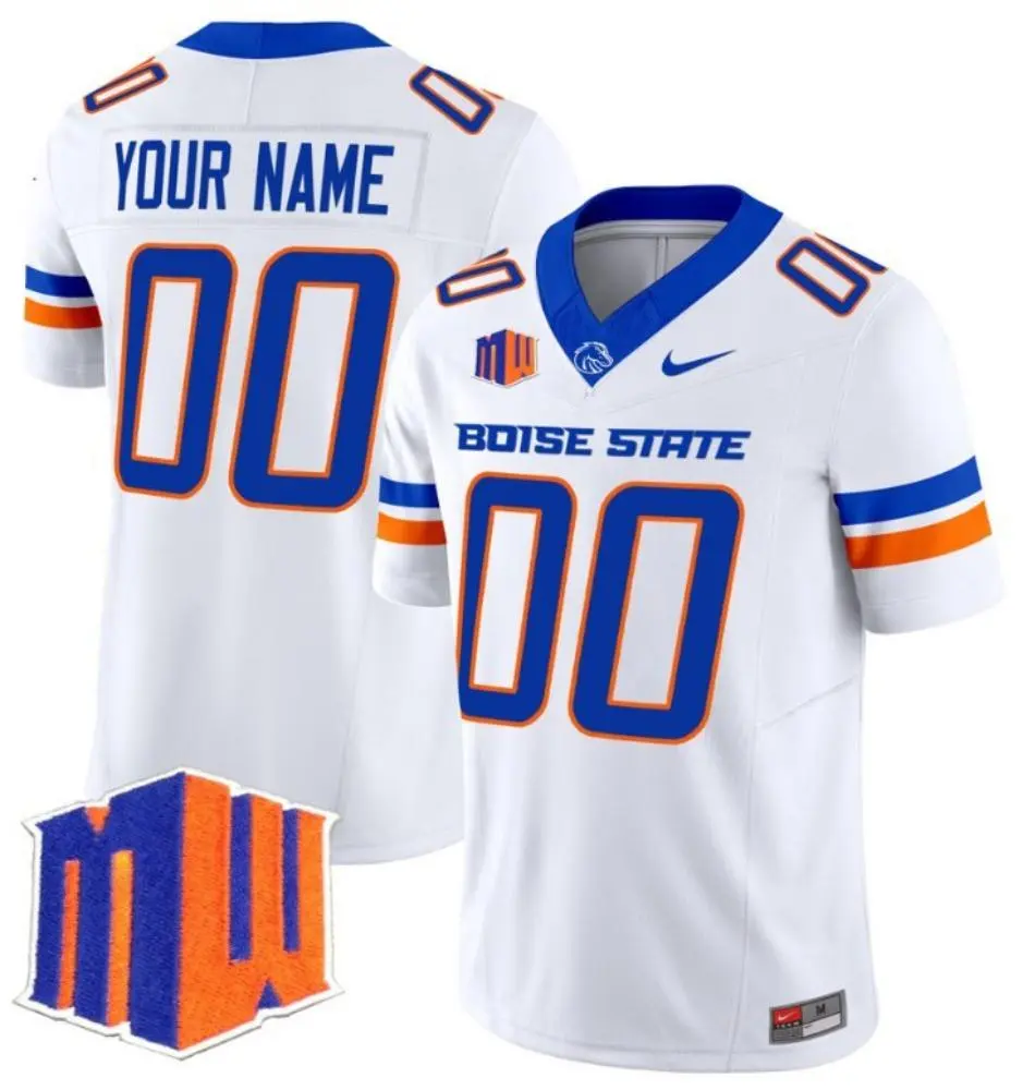 Mens Youth Boise State Broncos Custom Nike 2024 White College Football Game Jersey