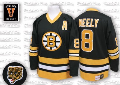 Men's Boston Bruins #8 Cam Neely Black 1990 Throwback CCM Jersey