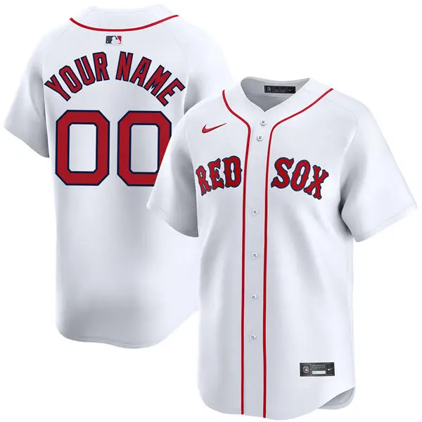 Boston Red Sox Custom Stitched Nike White Home Vapor Limited Jersey