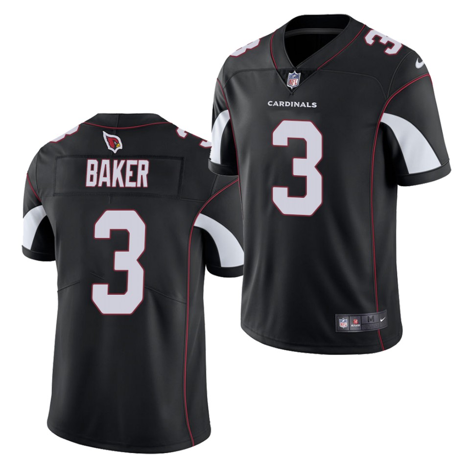 Men's Arizona Cardinals #3 Budda Baker Nike Alternate Black Vapor Untouchable Jersey