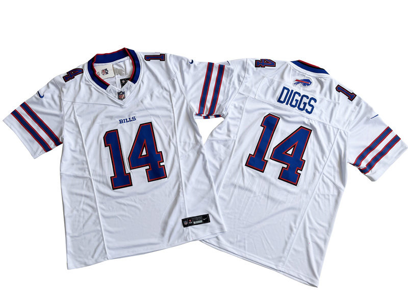Mens Buffalo Bills #14 Stefon Diggs Nike White 2023 Vapor F.U.S.E. Limited Jersey