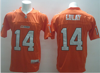 CFL BC Lions #14 Travis Lulay  Orange Jersey