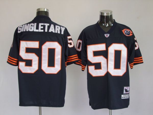 Mitchell&Ness Chicago Bears #50 Mike Singletary Blue Throwback Jersey