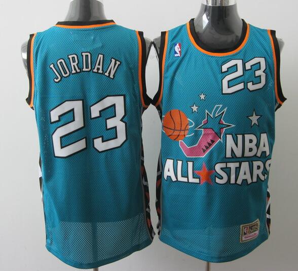 Mens Chicago Bulls #23 Michael Jordan Green Mitchell&Ness 1996 NBA All Star Game Throwback Hardwood Classic Jersey