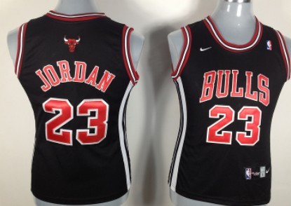 Chicago Bulls #23 Michael Jordan Revolution 30 Swingman Black Womens Jersey