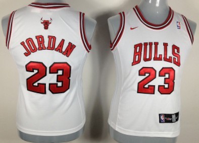 Nike Chicago Bulls #23 Michael Jordan Revolution 30 Swingman White Womens Jersey