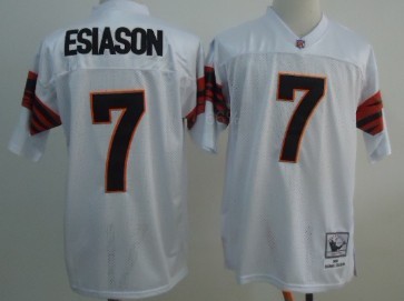 Mitchell&Ness Cincinnati Bengals #7 Boomer Esiason White Throwback Jersey