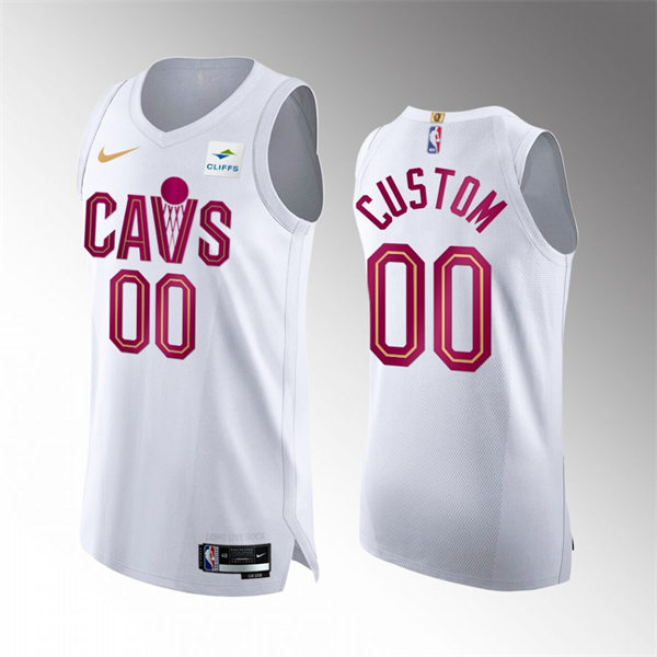 Men's Youth Cleveland Cavaliers Custom Nike White 2022-23 Association Edition Jersey
