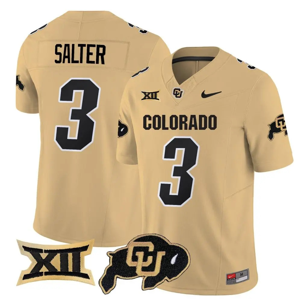 Colorado Buffaloes #3 Kaidon Salter 2025 Yellow College Football Limited Jersey