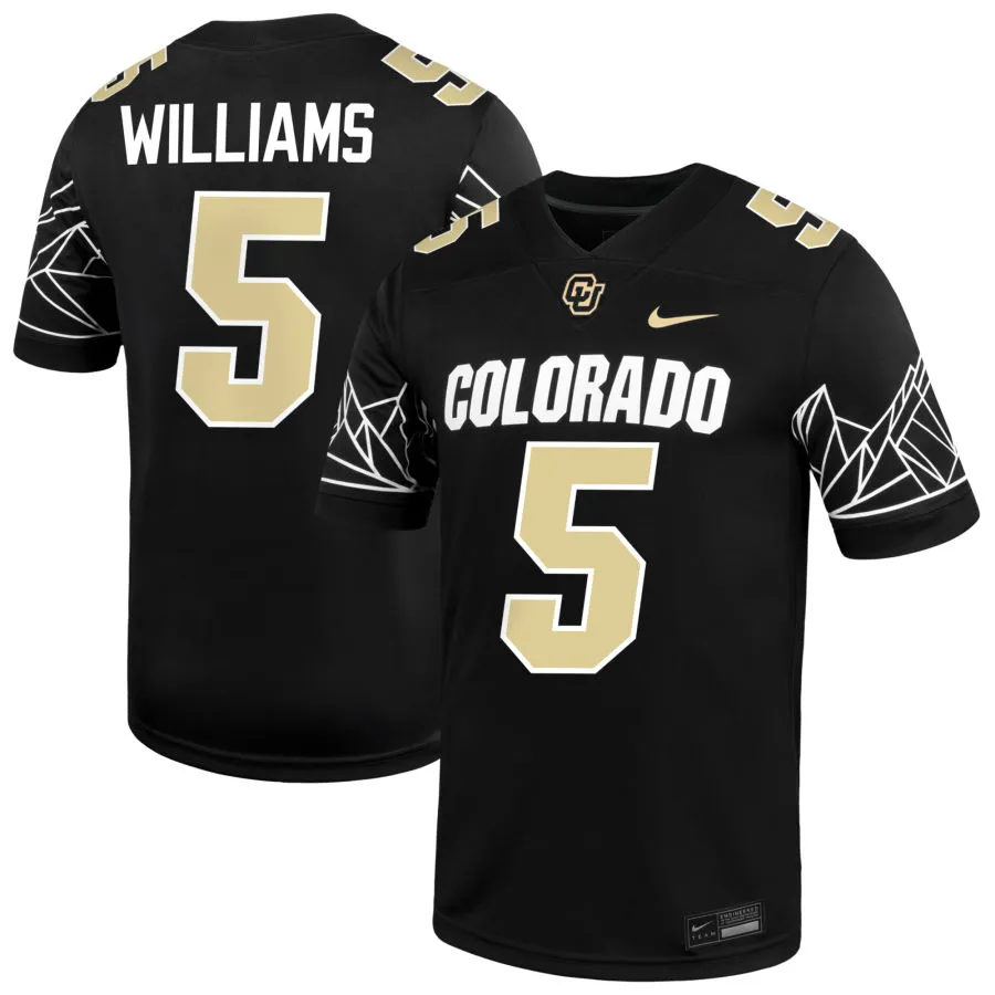 Colorado Buffaloes #5 Hykeem Williams 2025 Black College Football Game Jersey
