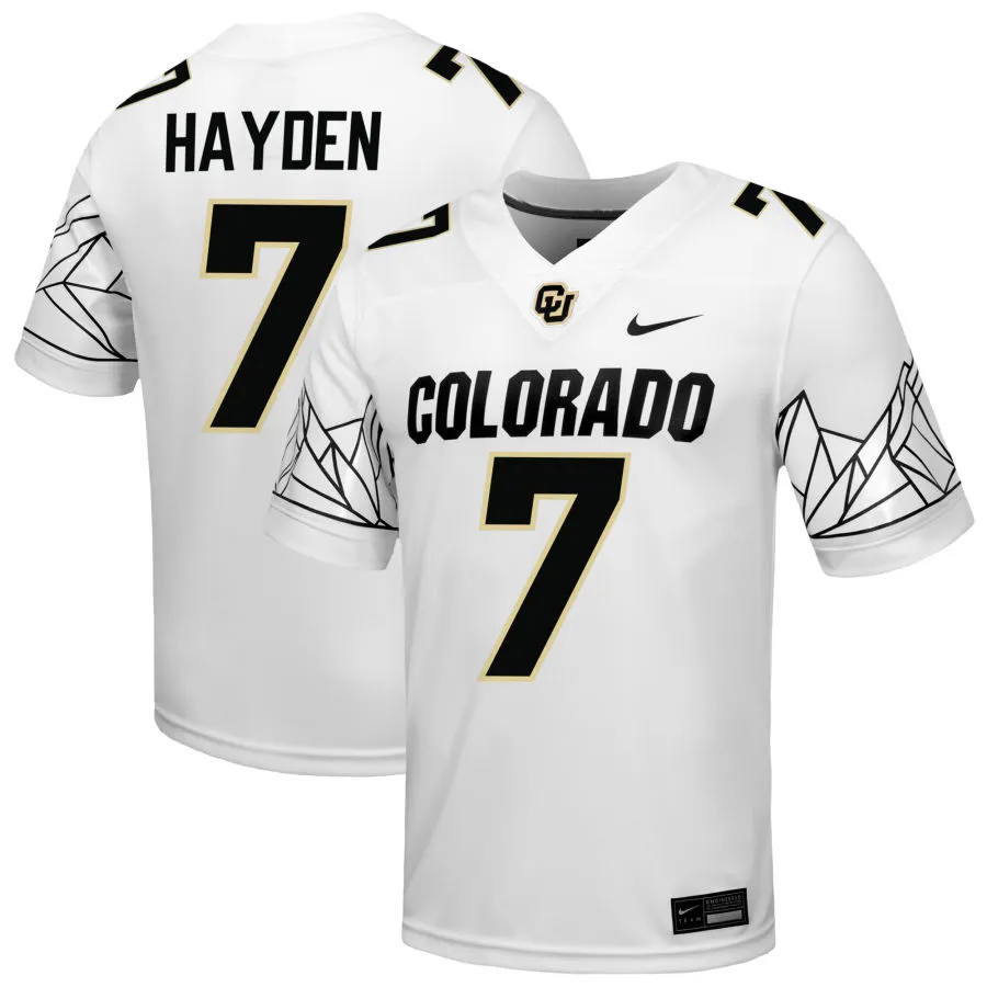 Mens Colorado Buffaloes #7 Dallan Hayden 2024 XII F.U.S.E. Limited White College Football Game Jersey