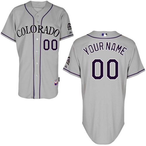 Mens Colorado Rockies Customized 2012 Gray Jersey