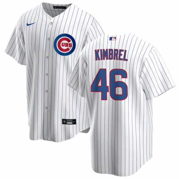 Youth Chicago Cubs #46 Craig Kimbrel Nike White Cool Base Jersey