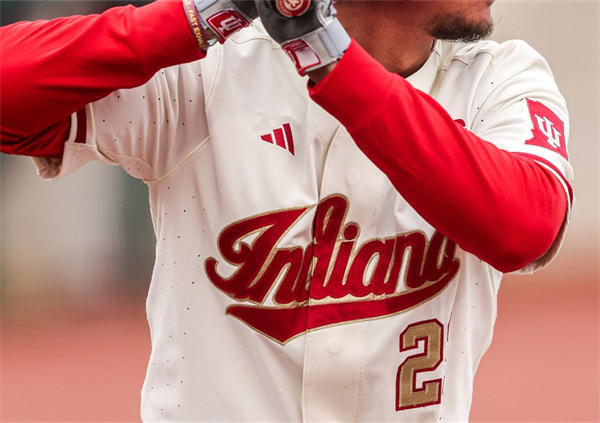 Mens Youth Indiana Hoosiers Custom adidas 2025 Cream Button College Baseball Game Jersey