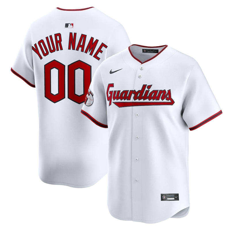 Mens Youth Womens Cleveland Guardians Custom Nike 2025 2025 White Home Limited Jersey