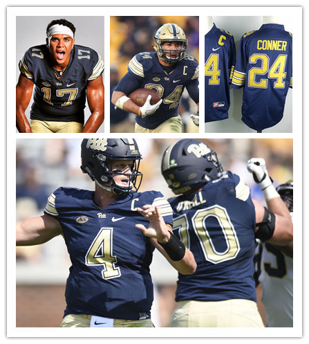 Mens Pittsburgh Panthers Custom Nike Navy College Football Game Jersey