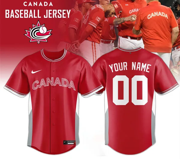 Custom Canada Baseball Nike Red 2026 World Baseball Classic Jersey