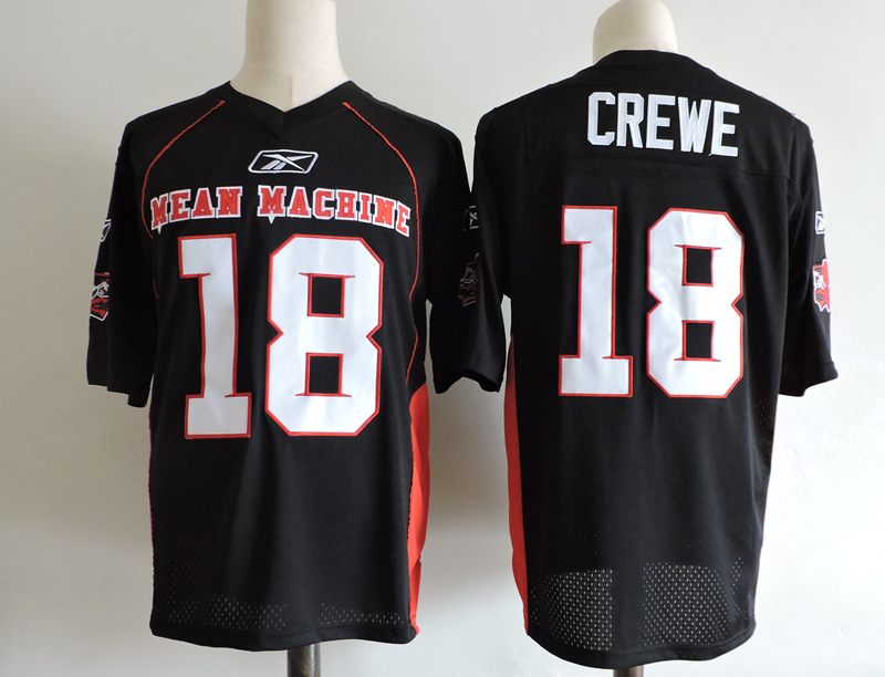 Men's Mean Machine Sandler #18 Paul Crewe Black The Longest Yard Football Jersey S-XXXL