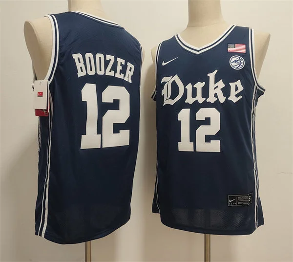 Mens Duke Blue Devils #12 Cameron Boozer 2025 Navy Brotherhood Jersey