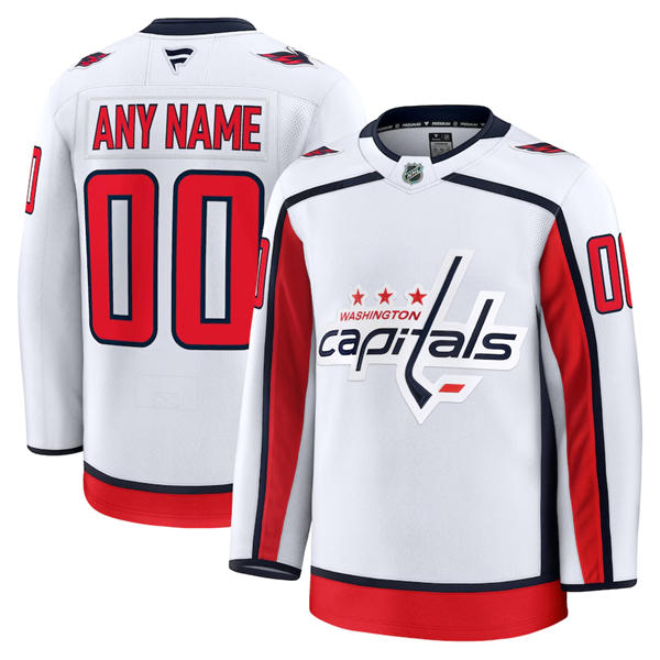 Men's Washington Capitals Fanatics Away White Custom Jersey