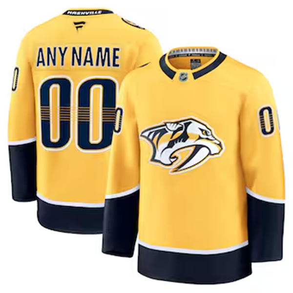 Women's Nashville Predators Custom Fanatics Gold Home Premium Jersey
