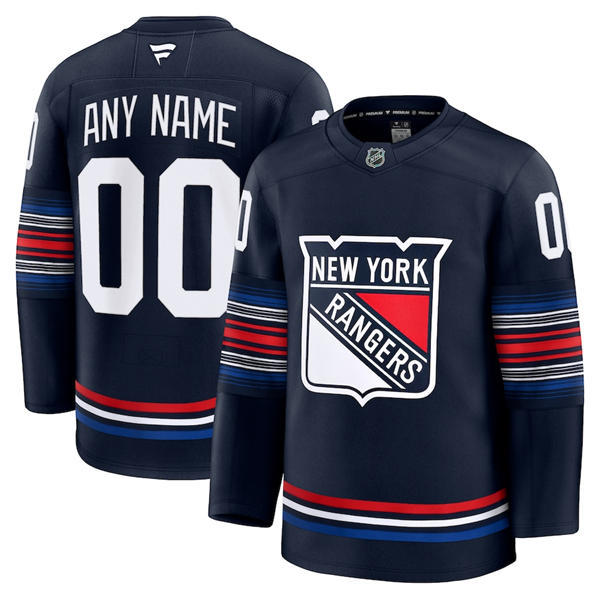 Youth  New York Rangers Custom Fanatics Navy Alternate Premium Jersey