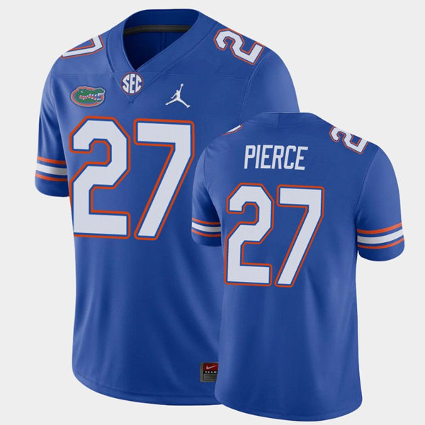 Mens Florida Gators #27 Dameon Pierce Royal Jordan Brand College Football Game Jersey