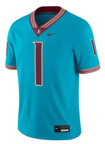Florida State Seminoles #1 Thomas Castellanos Nike 2025 Blue Football Jersey