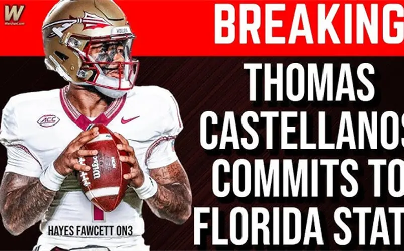 Florida State Seminoles #1 Thomas Castellanos Nike 2025 White Football Jersey