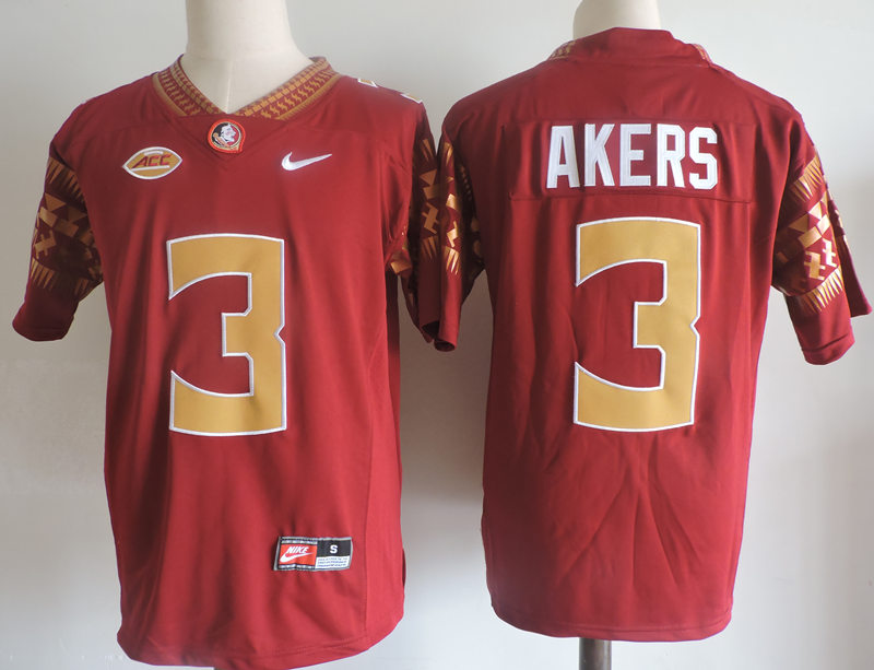 Florida State Seminoles #3 Cam Akers Red Football Jersey