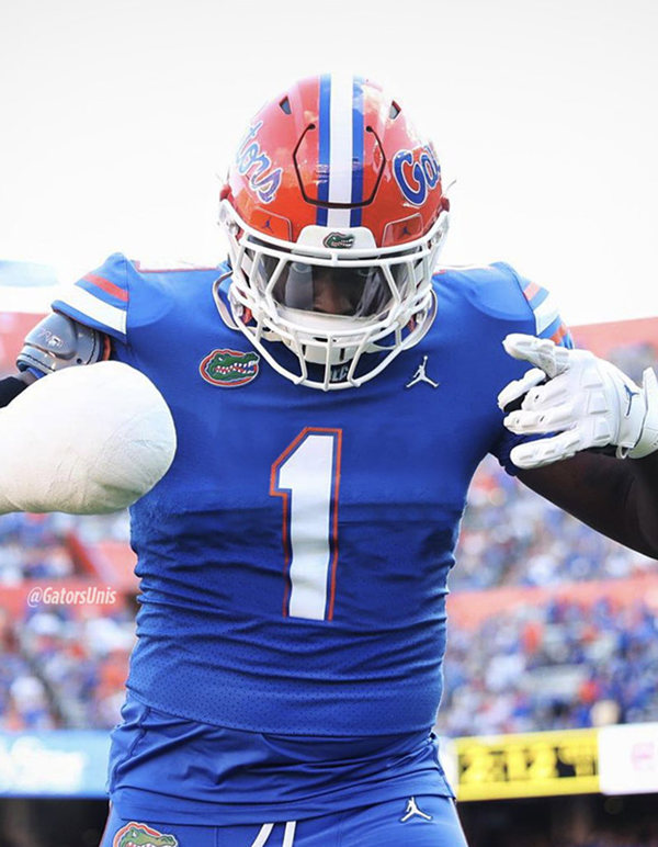 Mens Youth Florida Gators #1 Montrell Johnson Jr. Royal College Football Game Jersey