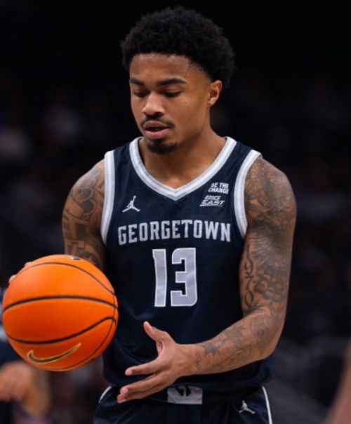 Georgetown Hoyas #13 Langston Love 2026 Navy College Basketball Game Jersey.jpg