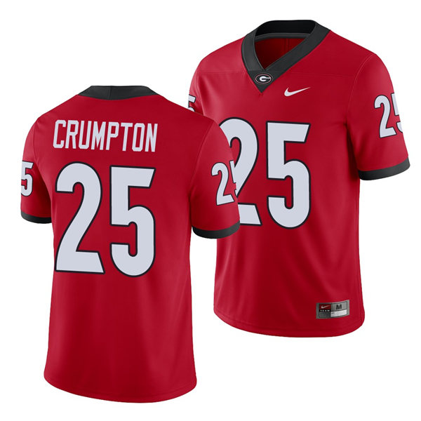 Ahkil Crumpton Georgia Bulldogs Men's Jersey - #25 NCAA Red Limited Home