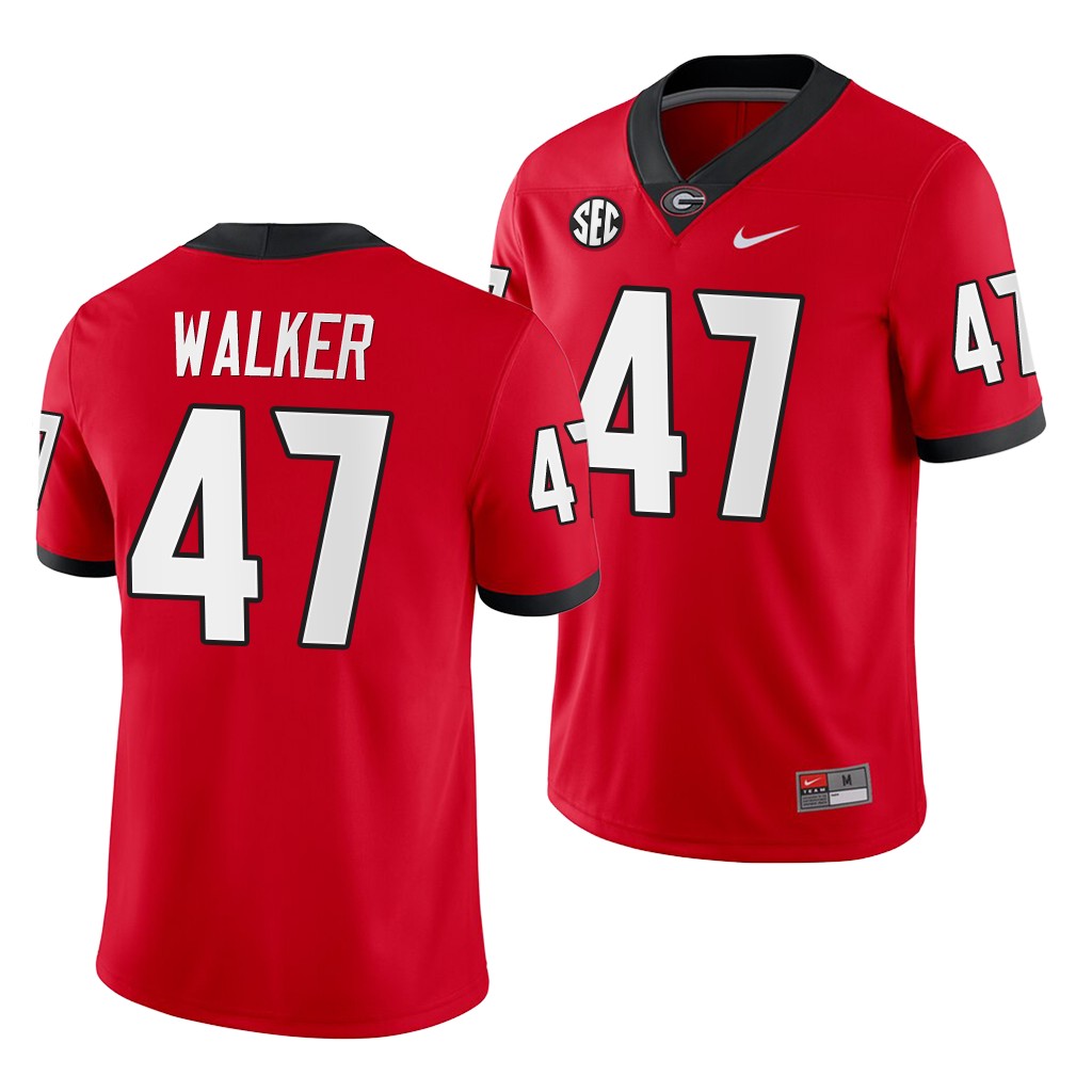 Men's Georgia Bulldogs #47 Payne Walker Nike NCAA Red Stitched College Football Jersey