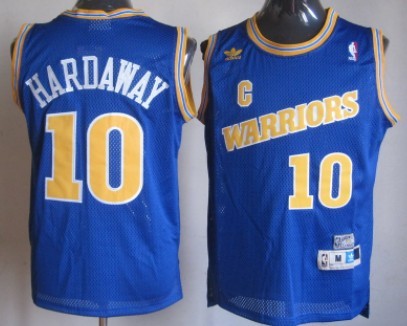 Men's Golden State Warriors #10 Tim Hardaway 1988-1989 Blue Throwback Swingman Jersey