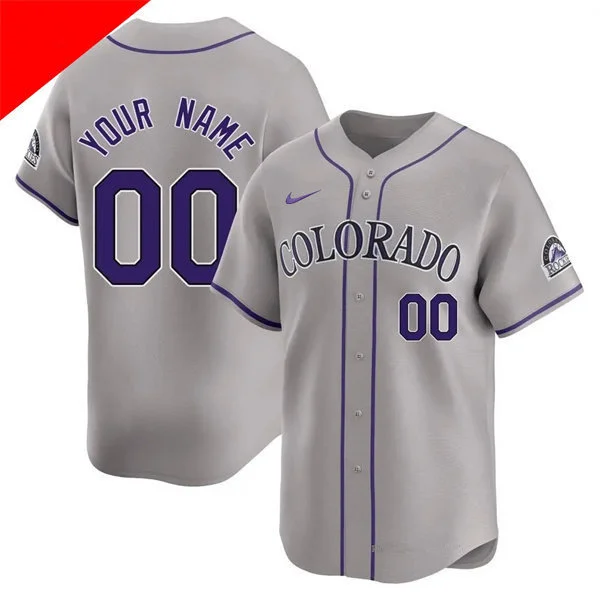 Colorado Rockies Custom Nike Gray Road Vapor Limited Jersey