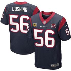 Men's Houston Texans #56 Brian Cushing Blue Nike Elite Jersey