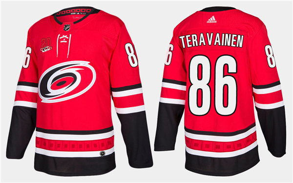 Men's Carolina Hurricanes #86 Teuvo Teravainen Adidas Home Red  Jersey