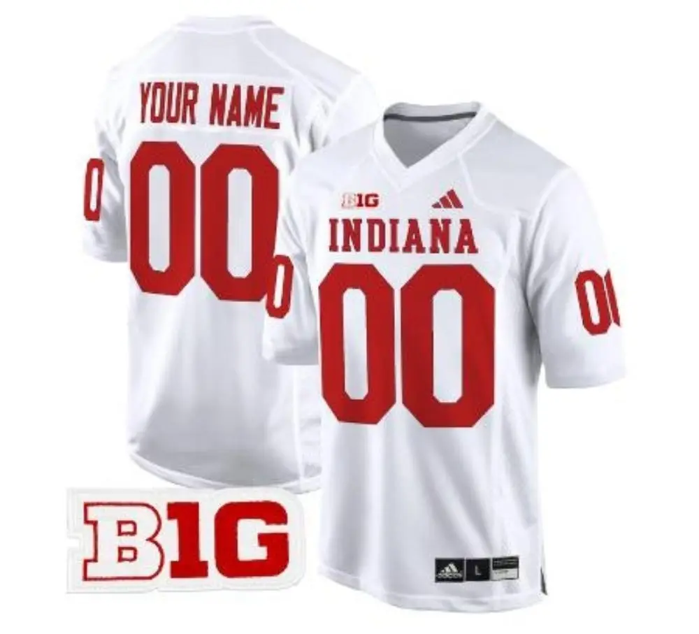 Indiana Hoosiers Custom Adidas White Indiana College Football Jersey
