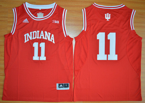 Men's Indiana Hoosiers #11 Isiah Thomas Adidas Red College Basketball Alumni Jerseys
