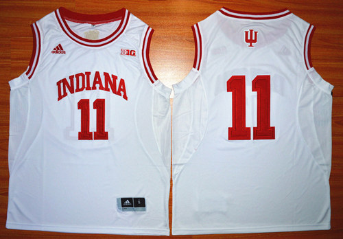 Men's Indiana Hoosiers #11 Isiah Thomas Adidas White College Basketball Alumni Jerseys