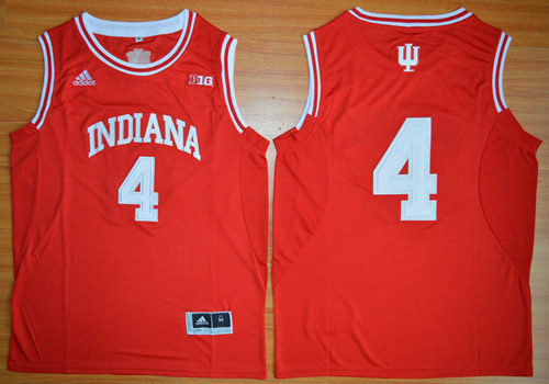 Men's Indiana Hoosiers #4 Victor Oladipo Adidas Red College Basketball Alumni Jerseys
