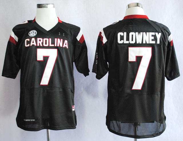 Mens South Carolina Gamecocks #7 Jadeveon Clowney Black Under Armour NCAA Football Jersey