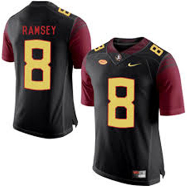 Men's Florida State Seminoles #8 Jalen Ramsey Nike Black Stitched NCAA College Football Jersey