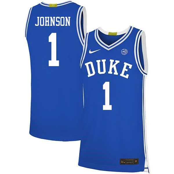 Mens Duke Blue Devils #1 Jalen Johnson Nike Royal College Basketball Game Jersey