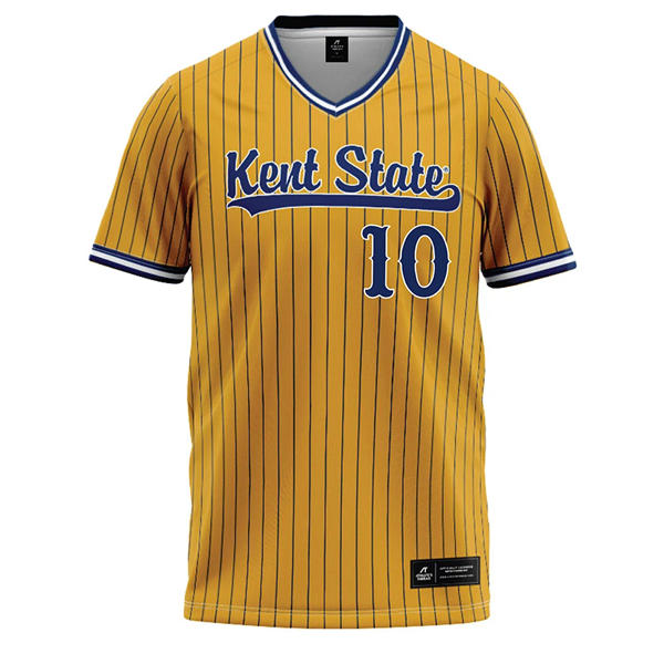 Kent State Golden Flashes #10 Eric Lauer Yellow Pinstripe Baseball Limited Jersey Kent State Golden Flashes #10 Eric Lauer Yellow Pinstripe Baseball Limited Jersey