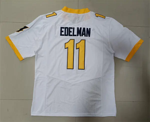 Kent State Golden Flashes #11 Julian Edelman White Gold College football Game Jersey Kent State Golden Flashes #11 Julian Edelman White Gold College football Game Jersey