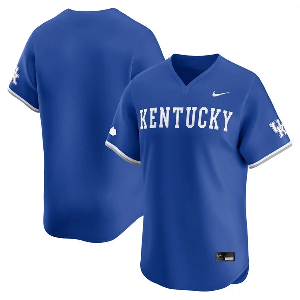 Kentucky Wildcats Custom Nike 2025 Roayl two-Button Pullover College Baseball Game Jersey