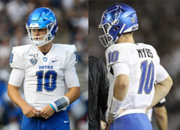 Men's Buffalo Bulls #10 Matt Myers Nike Blue College football Game Jersey